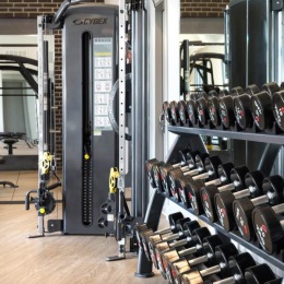 gym with exercise equipment