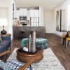 living room with wood floors