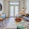 a living room with a couch and a table