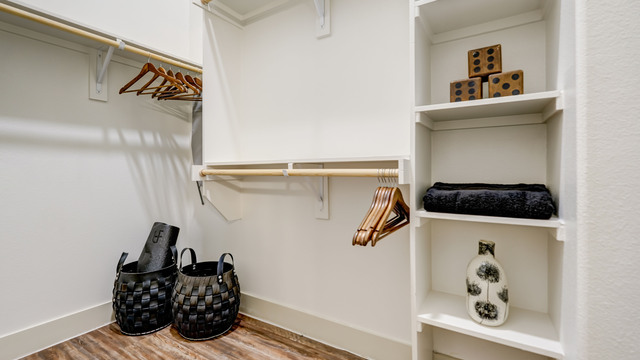 Large Closets with Built-in Shelving 